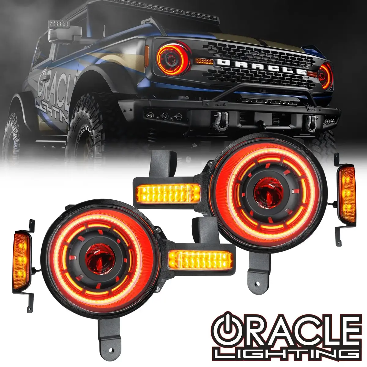 Oracle Lighting Oculus™ Colorshift® Bi-Led Projector Headlights For 2021+ Ford Bronco 1