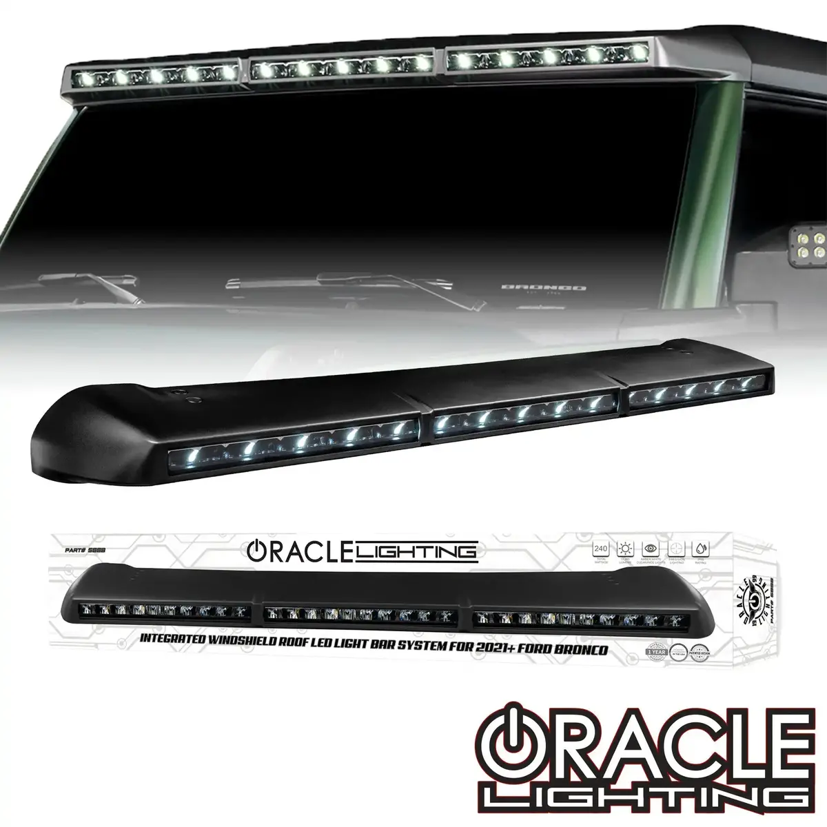 Ford Bronco Integrated Roof Led Light Bar | Oracle 18,000 Lumens 240W 1