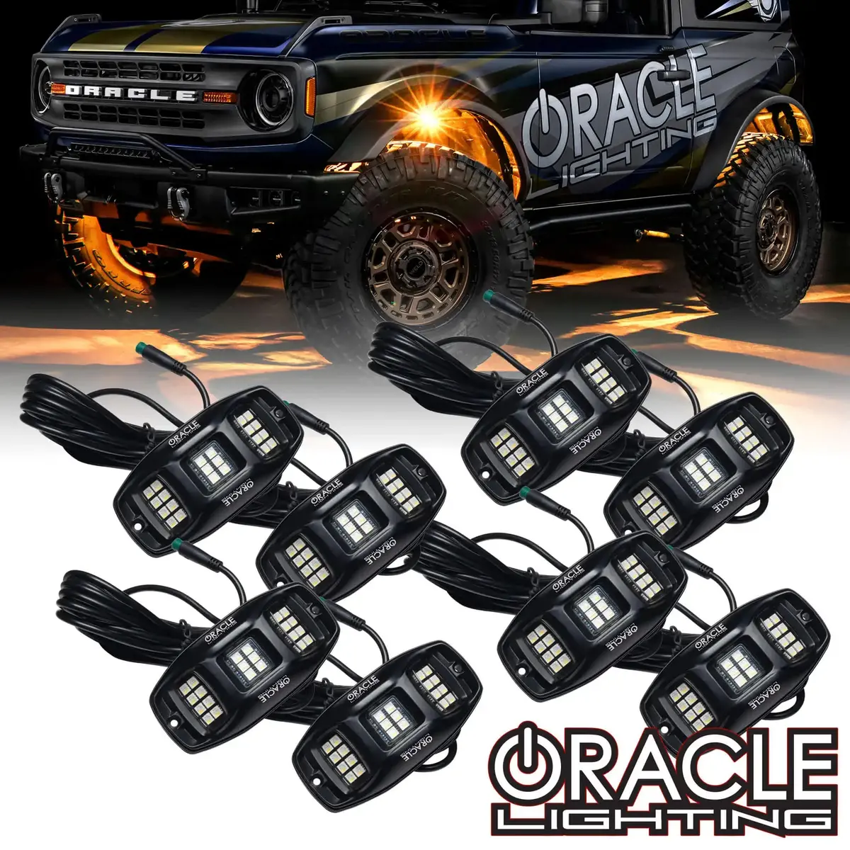 Colorshift Rgb+W Underbody Rock Light Kit - 230° Wide Angle Bluetooth Control 1