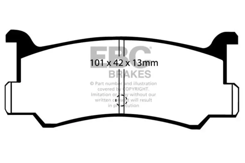 Ebc 91-96 Ford Escort 1.8 Ultimax2 Front Brake Pads 1