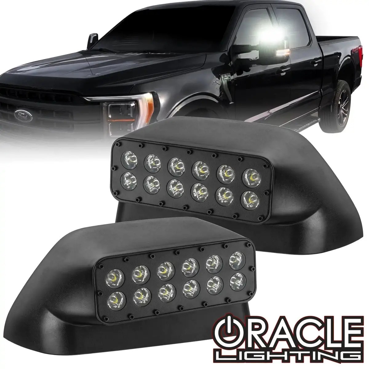 2020+ Ford F-150 Led Off-Road Side Mirror Ditch Lights For Tow Mirrors 1