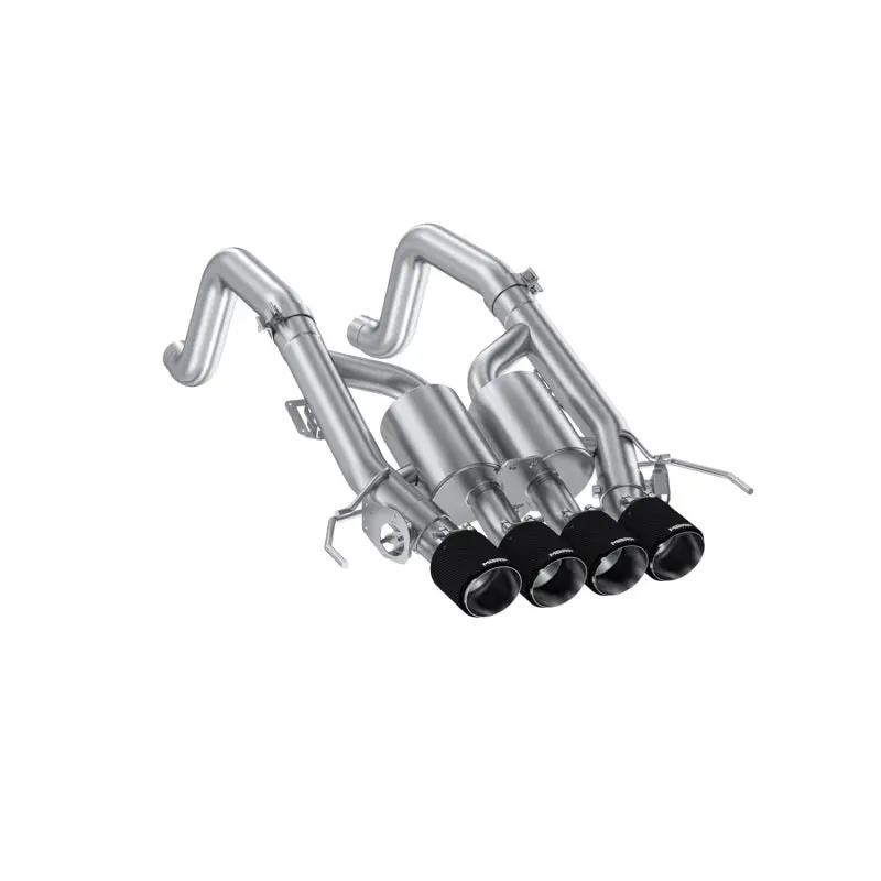 Mbrp 14-19 Corvette 6.2L (Npp Models Only) T304ss 3In Cat-Back Dual Split W/ Quad Carbon Fiber Tips 1
