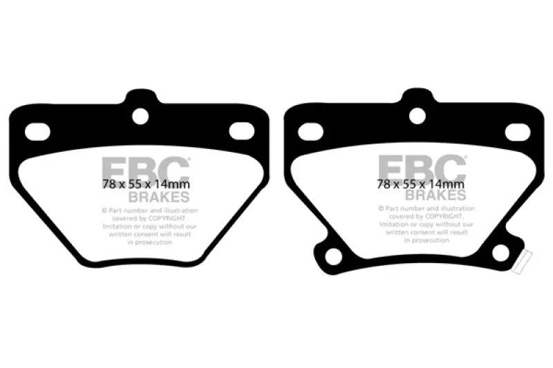 Ebc 02-08 Pontiac Vibe 1.8 Gt Ultimax2 Rear Brake Pads 1