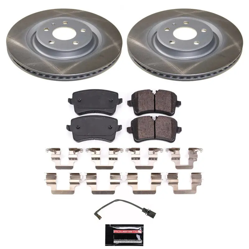 Power Stop 13-18 Audi A7 Quattro Rear Semi-Coated Rotor Kit 1