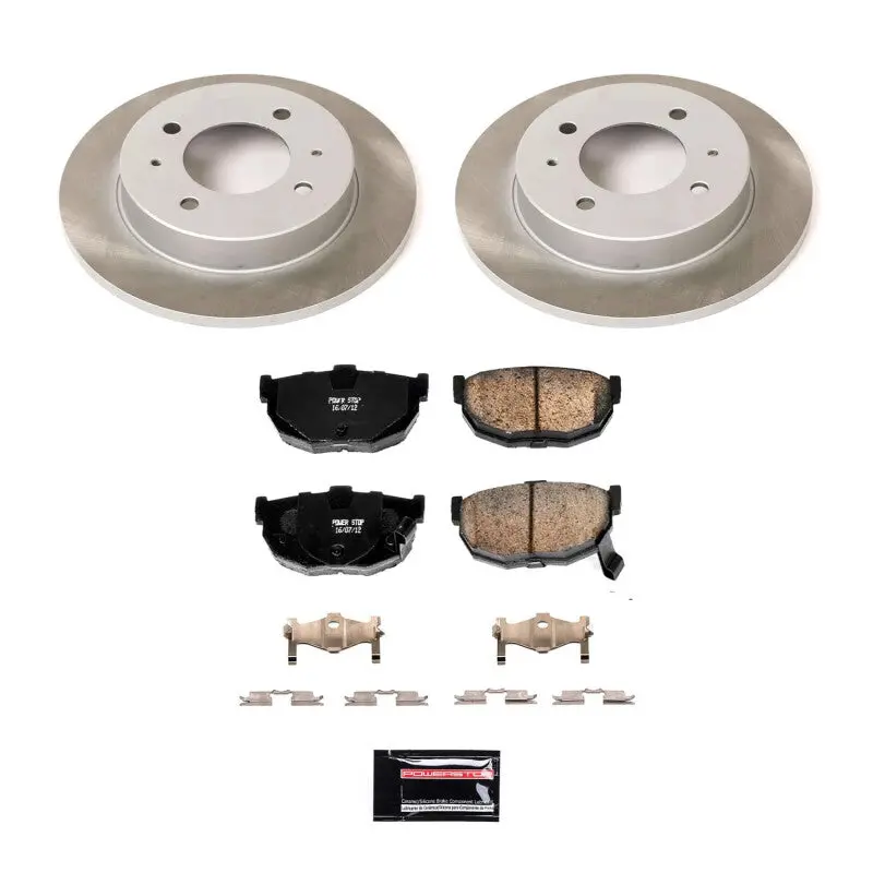Power Stop 97-01 Hyundai Tiburon Rear Semi-Coated Rotor Kit 1