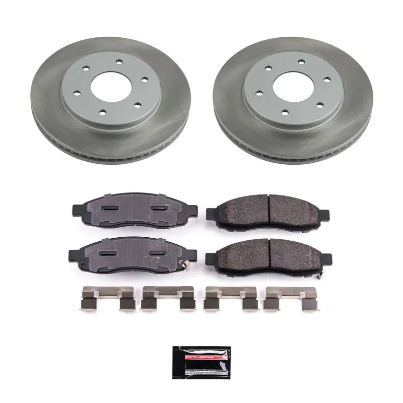 Power Stop 04-05 Nissan Titan Front Semi-Coated Rotor Kit 1