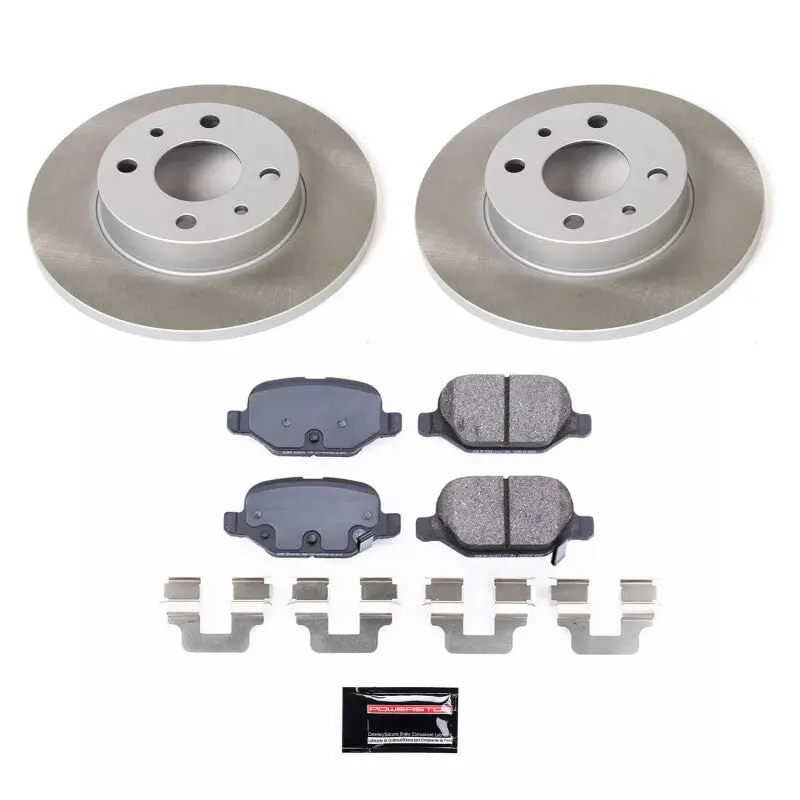 Power Stop 12-19 Fiat 500 Rear Semi-Coated Rotor Kit 1