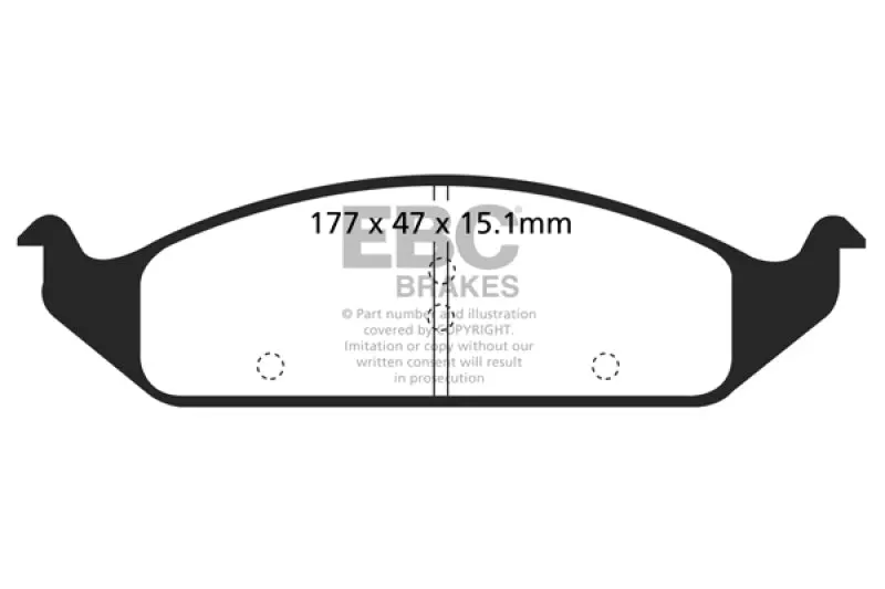 Ebc 95-97 Chrysler Cirrus 2.4 (14In Wheels) Ultimax2 Front Brake Pads 1