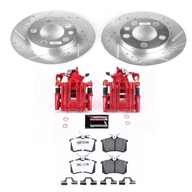 Power Stop 98-99 Volkswagen Beetle Rear Z26 Street Warrior Brake Kit W/Calipers 1