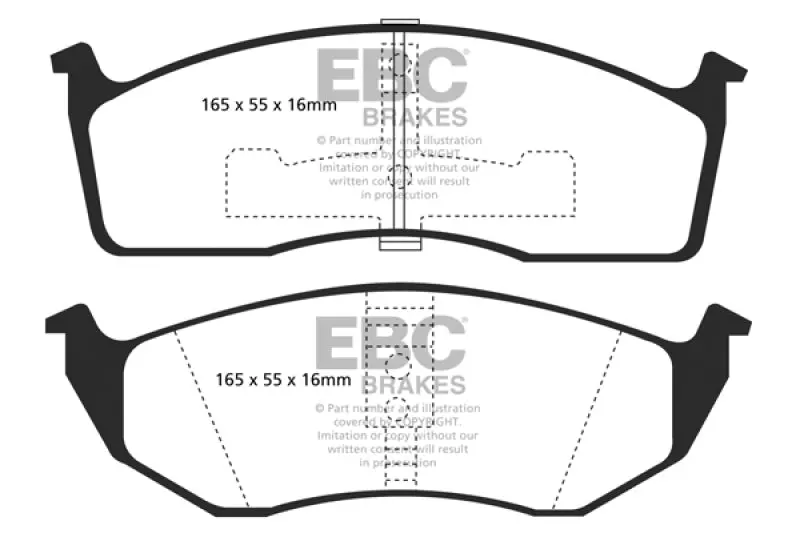 Ebc 93-94 Chrysler Concorde 3.3 Ultimax2 Front Brake Pads 1