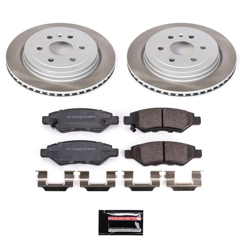 Power Stop 2011 Saab 9-4X Rear Semi-Coated Rotor Kit 1