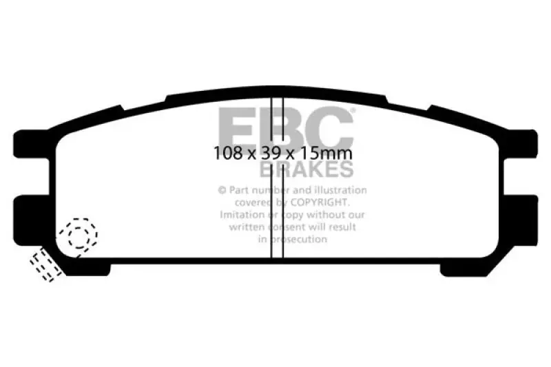 Ebc 93-96 Subaru Impreza 1.8 Ultimax2 Rear Brake Pads 1