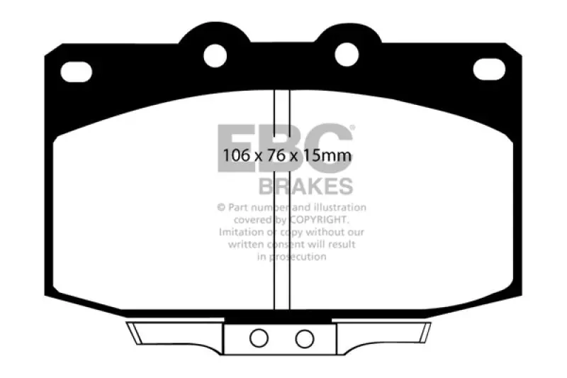 Ebc 86-89 Mazda Rx7 2.4 (1.3 Rotary)(Vented Rear Rotors) Ultimax2 Front Brake Pads 1