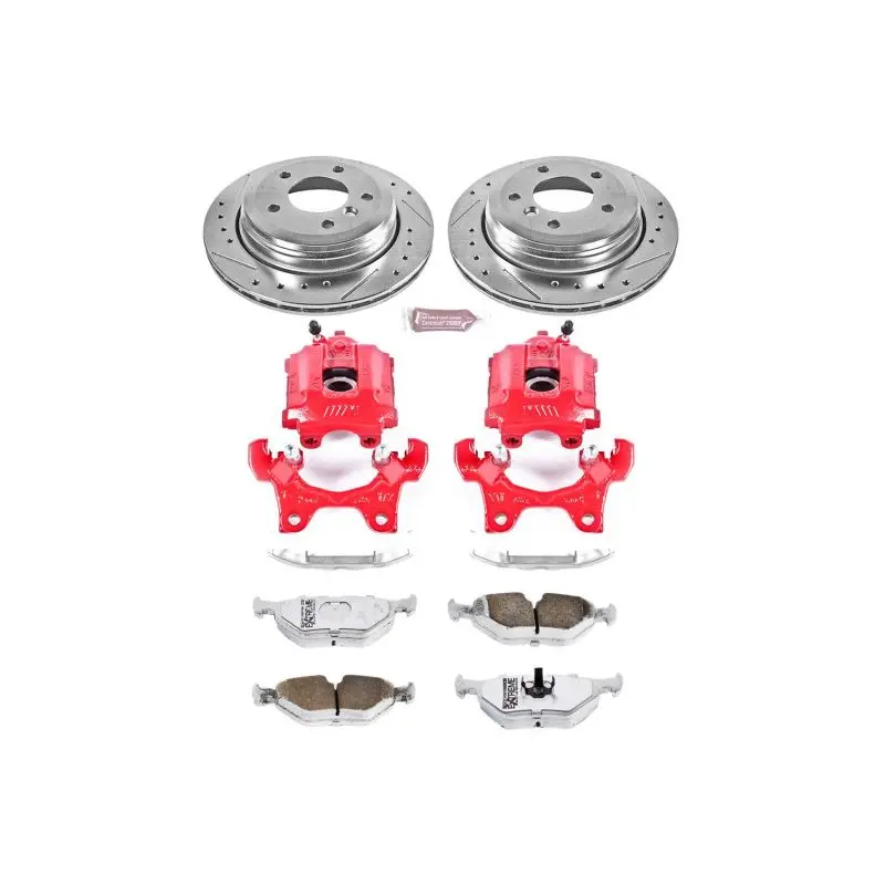 Power Stop 95-99 Bmw M3 Rear Z26 Street Warrior Brake Kit W/Calipers 1