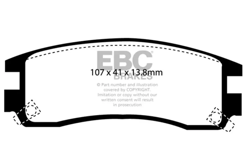 Ebc 94-95 Buick Regal 3.1 Ultimax2 Rear Brake Pads 1
