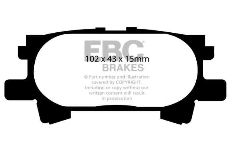 Ebc 04-07 Lexus Rx330 3.3 Ultimax2 Rear Brake Pads 1