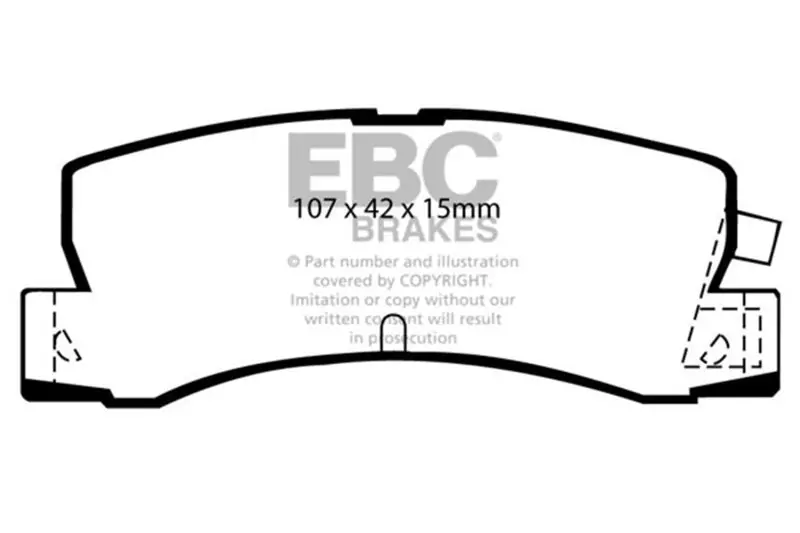 Ebc 89-92 Geo Prizm 1.6 Sl Ultimax2 Rear Brake Pads 1