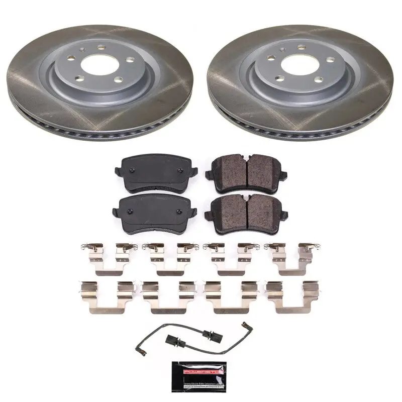 Power Stop 15-21 Porsche Macan Rear Semi-Coated Rotor Kit 1