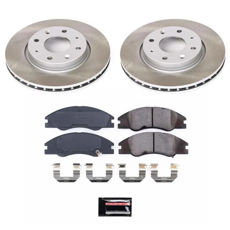 Power Stop 05-09 Kia Spectra5 Front Semi-Coated Rotor Kit 1