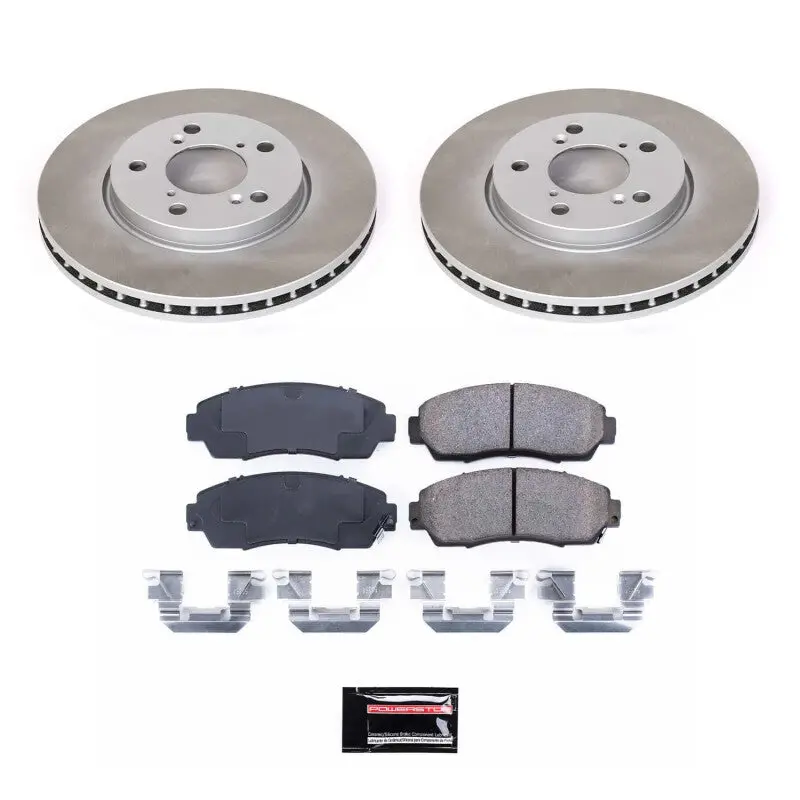 Power Stop 05-10 Honda Odyssey Front Semi-Coated Rotor Kit 1