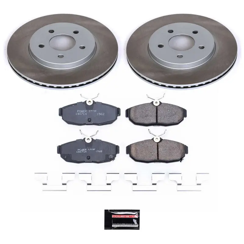 Power Stop 2012 Ford Mustang Rear Semi-Coated Rotor Kit 1