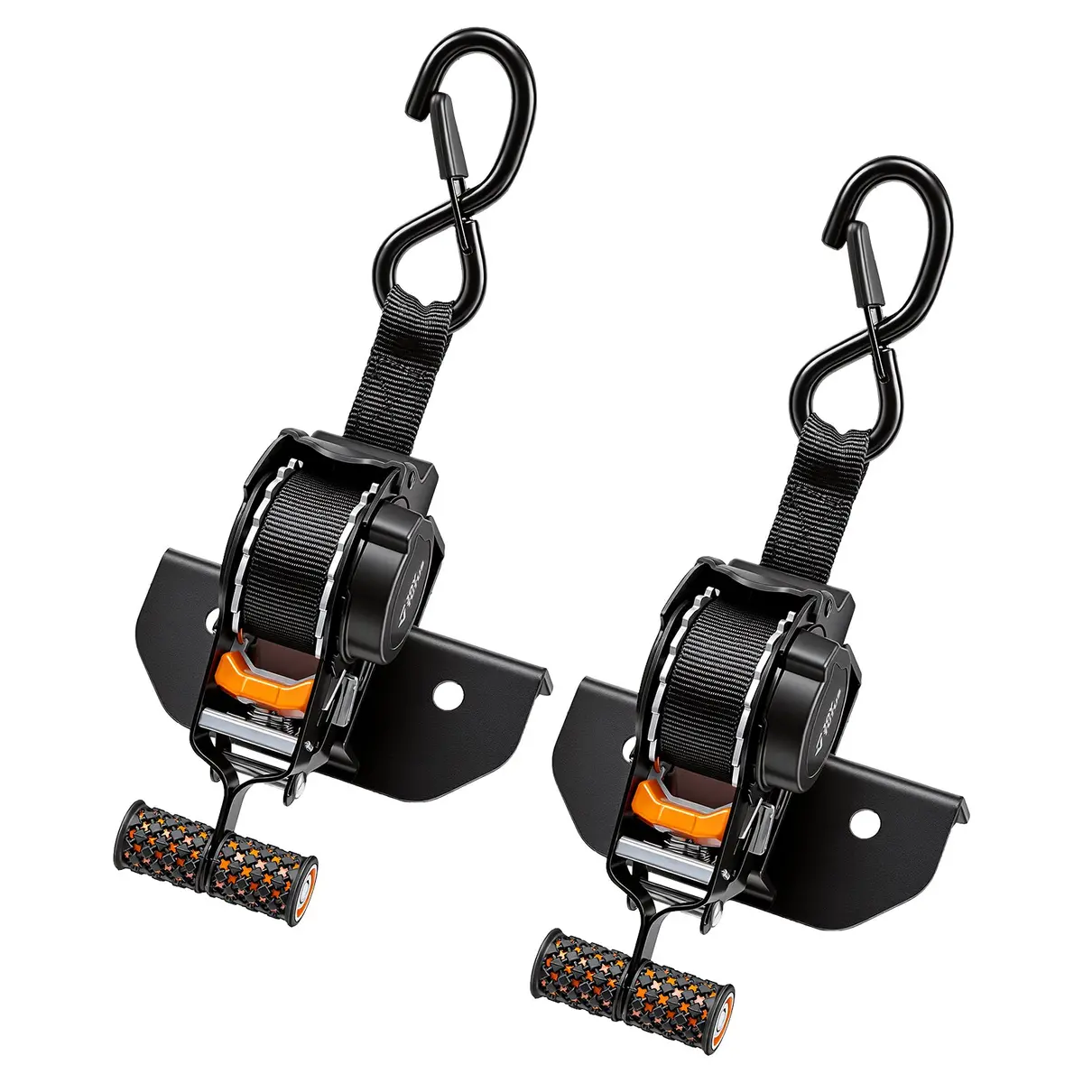 Auto Retractable Ratchet Straps For Square Tube – 10 Ft, 1500 Lbs, 2-Pack 1