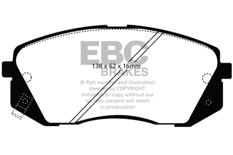 Ebc 10-15 Hyundai Tucson 2.0 Awd Ultimax2 Front Brake Pads 1