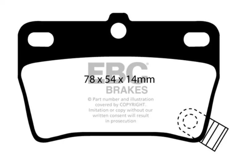 Ebc 03-05 Toyota Rav 4 2.4 Ultimax2 Rear Brake Pads 1