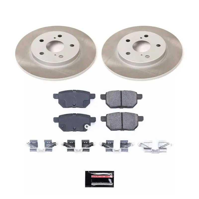 Power Stop 09-13 Toyota Matrix Rear Semi-Coated Rotor Kit 1