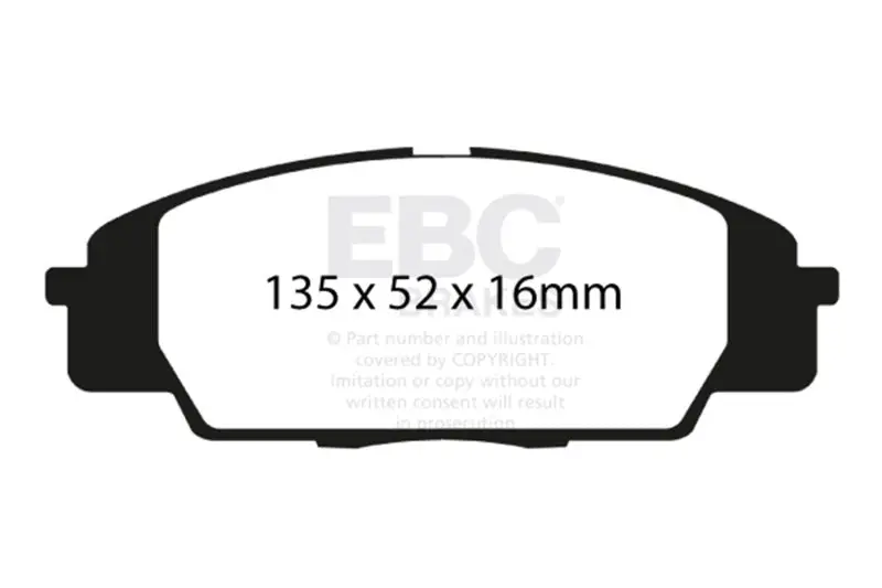 Ebc 07-11 Acura Csx (Canada) 2.0 Type S Ultimax2 Front Brake Pads 1