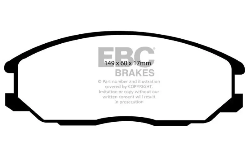 Ebc 01-06 Hyundai Santa Fe 2.4 Ultimax2 Front Brake Pads 1