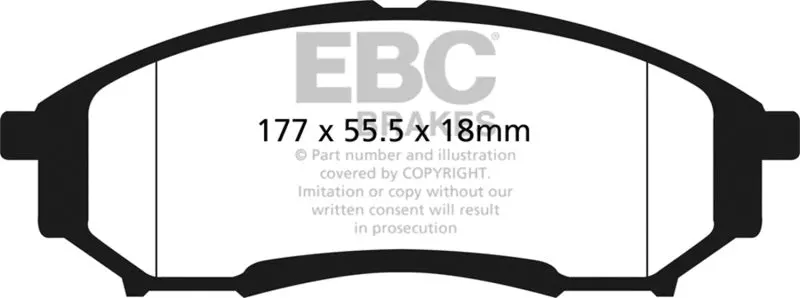 Ebc 05-07 Ford F250 (Inc Super Duty) 5.4 (2Wd) Ultimax2 Rear Brake Pads 1