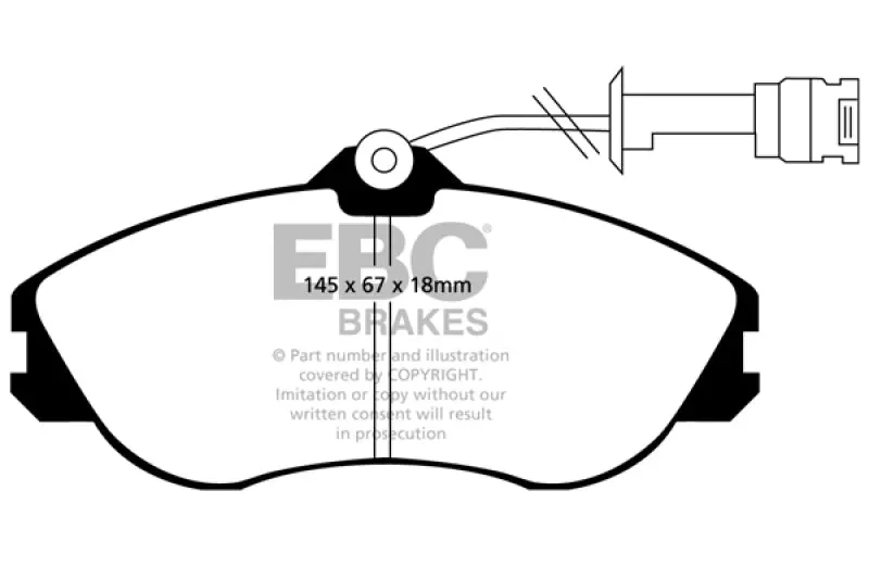 Ebc 92-95 Audi 90 2.8 Ultimax2 Front Brake Pads 1