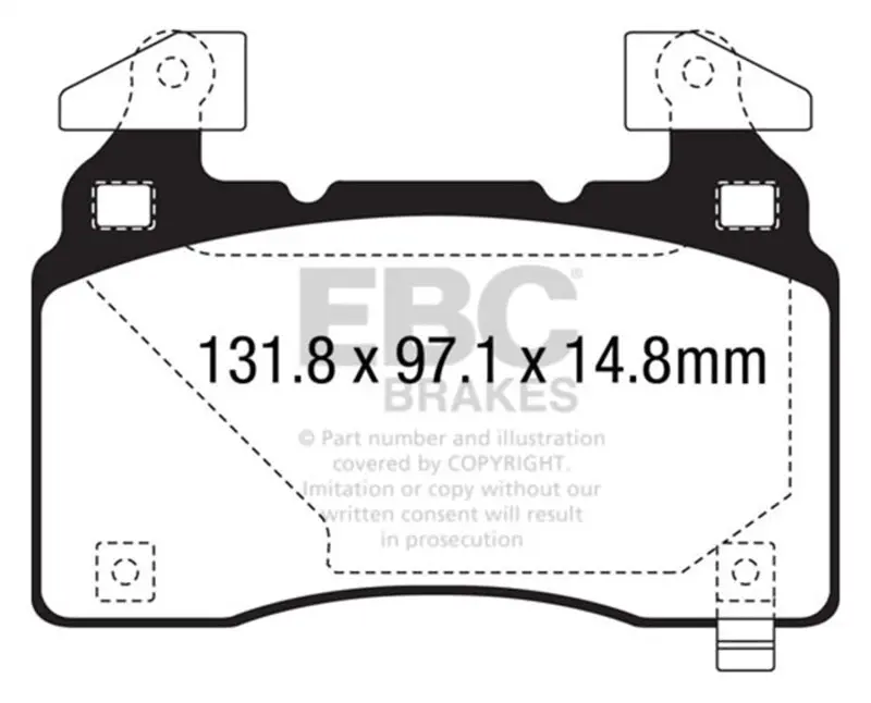 Ebc 13+ Chevrolet Ss 6.2 Ultimax2 Front Brake Pads 1