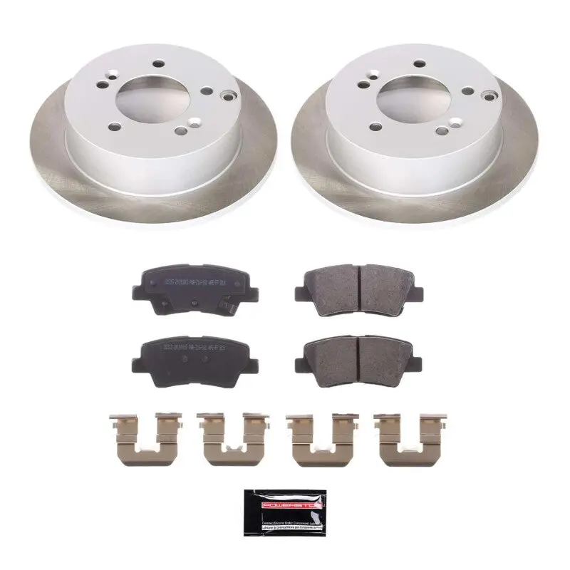 Power Stop 09-10 Hyundai Sonata Rear Semi-Coated Rotor Kit 1