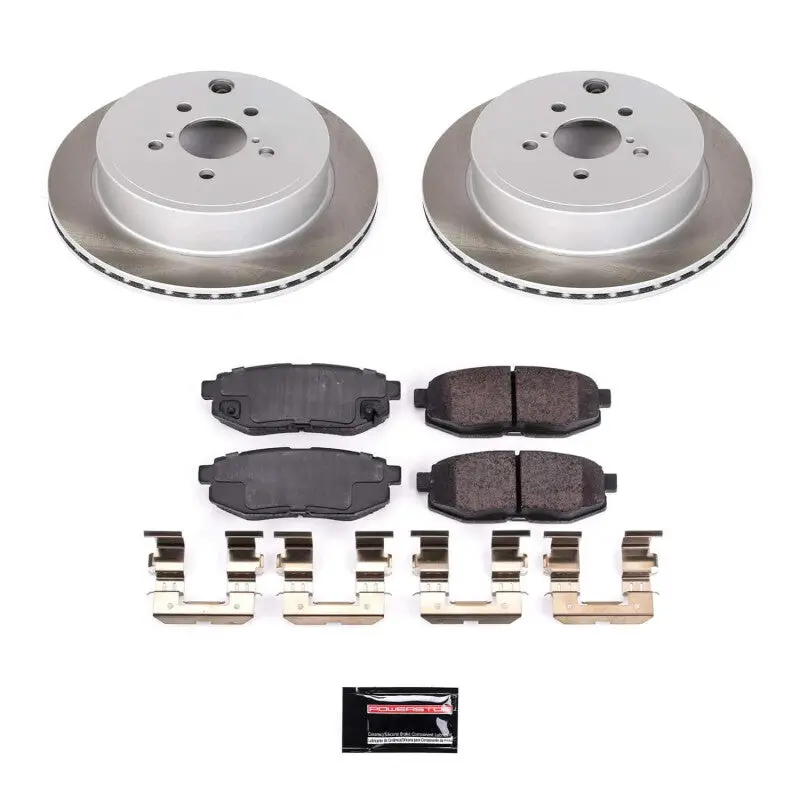 Power Stop 22-23 Toyota Gr86 Rear Semi-Coated Rotor Kit 1