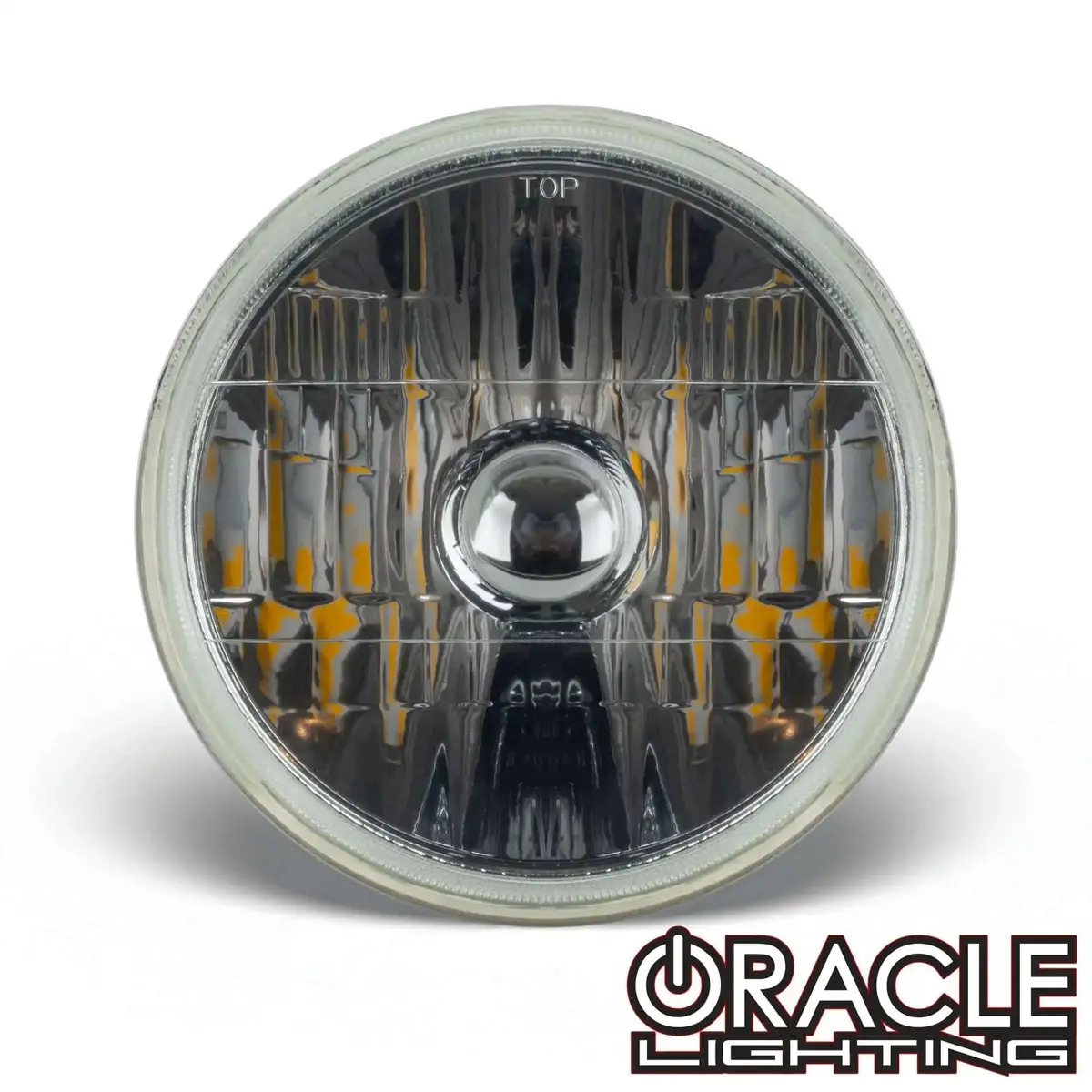 7" Sealed Beam Glass Lens Headlight – Non-Halo (Compatible With H4 Led Bulbs) 1
