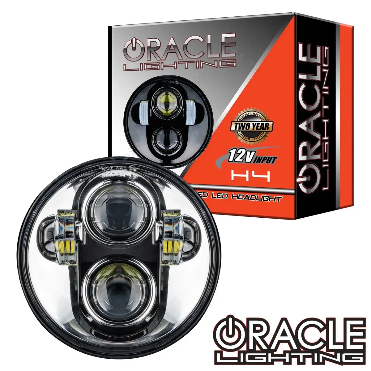 Oracle 5.75" 40W Replacement Led Headlight - Chrome Bezel 1