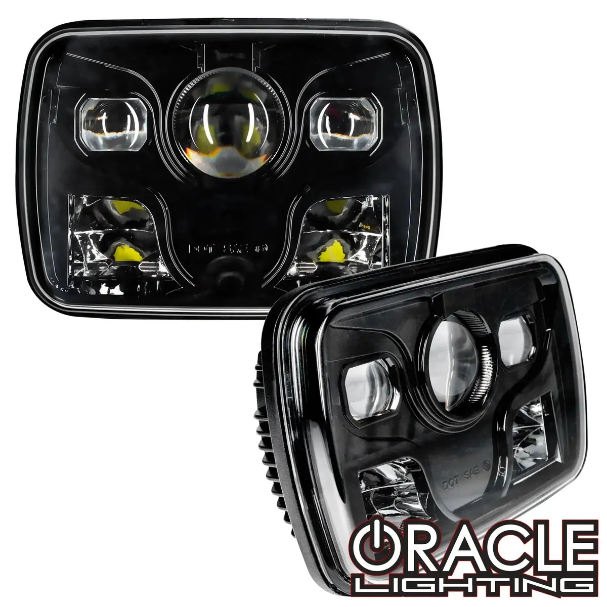 Oracle 7"X6" 42W Replacement Led Headlight - Black (Pair) 1