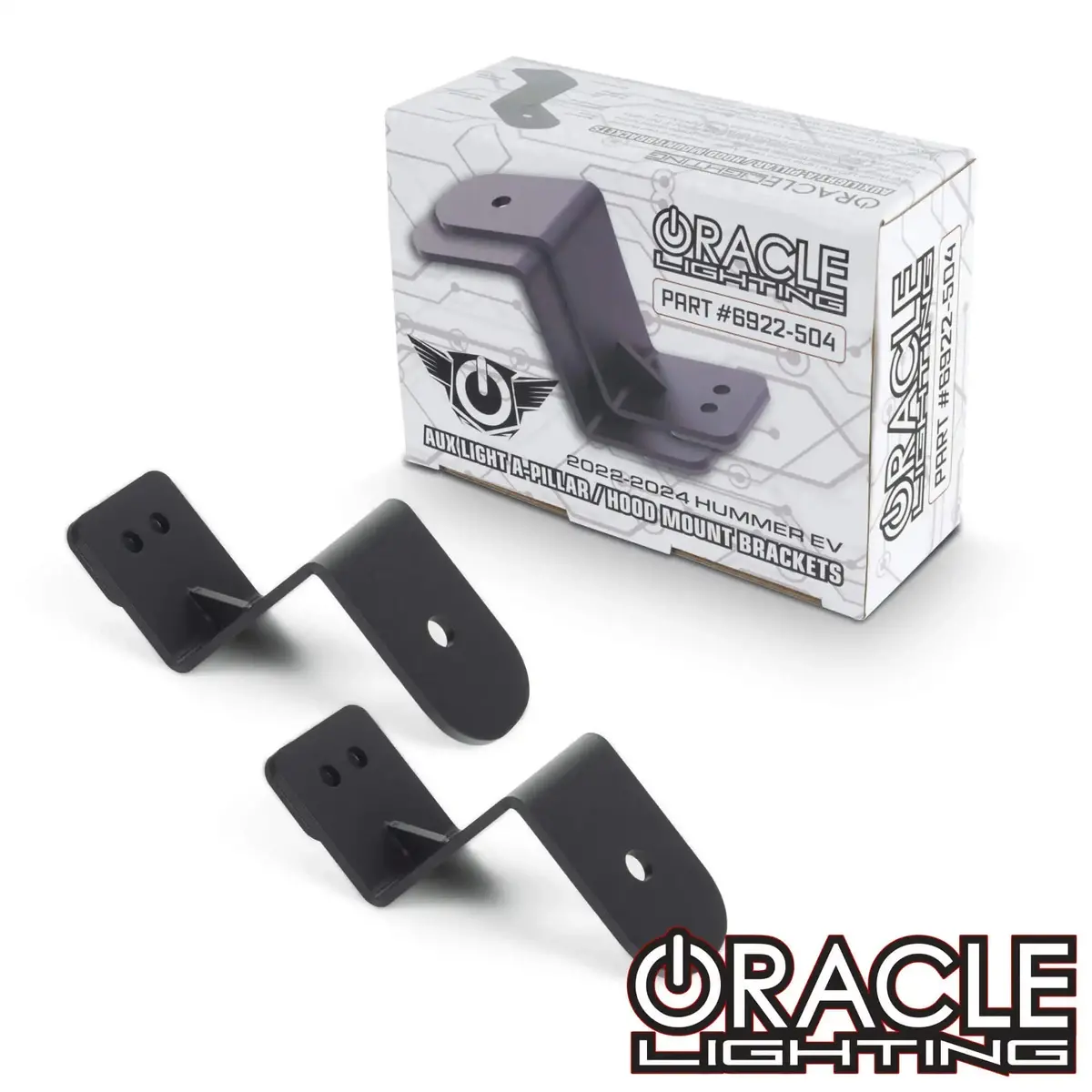 Oracle Lighting 2022-2025 Hummer Ev Aux Light A-Pillar/ Hood Mount Brackets (Pair) 1