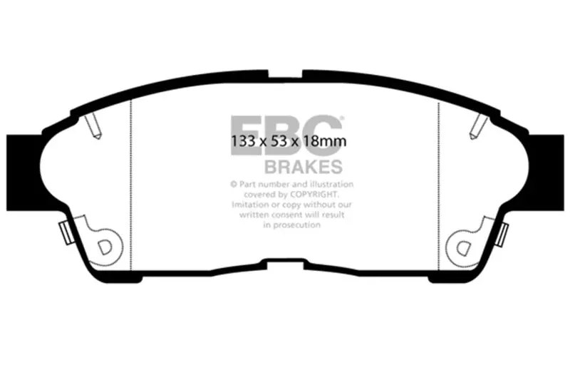 Ebc 93-97 Geo Prizm 1.6 Ultimax2 Front Brake Pads 1