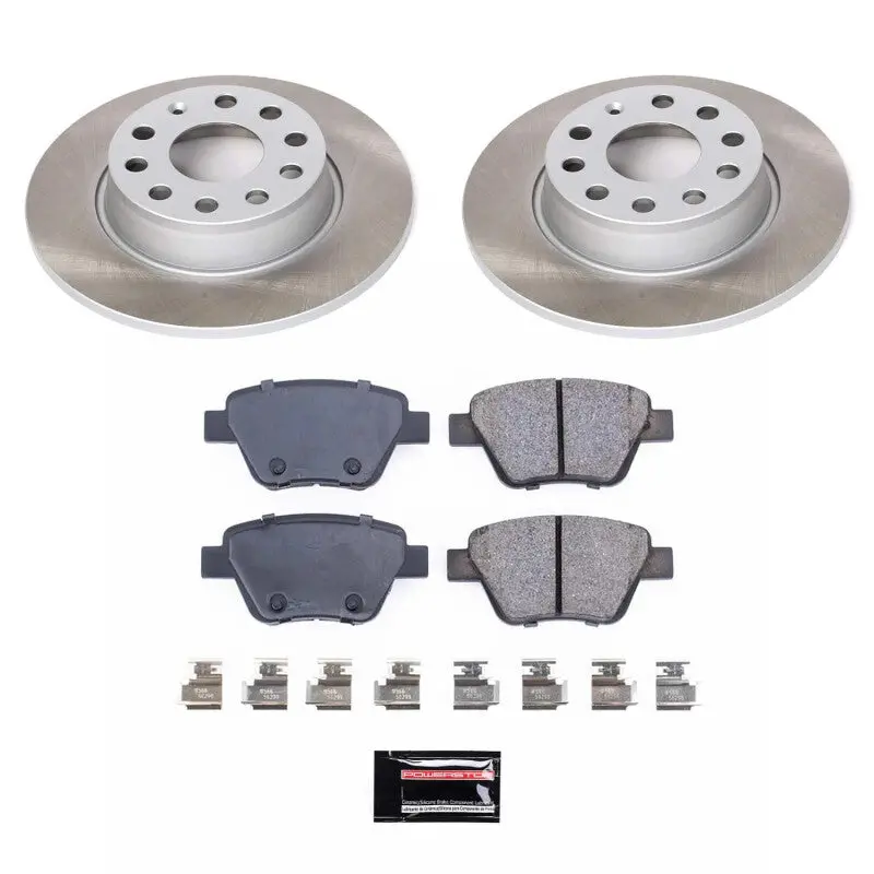 Power Stop 12-15 Volkswagen Passat Rear Semi-Coated Rotor Kit 1