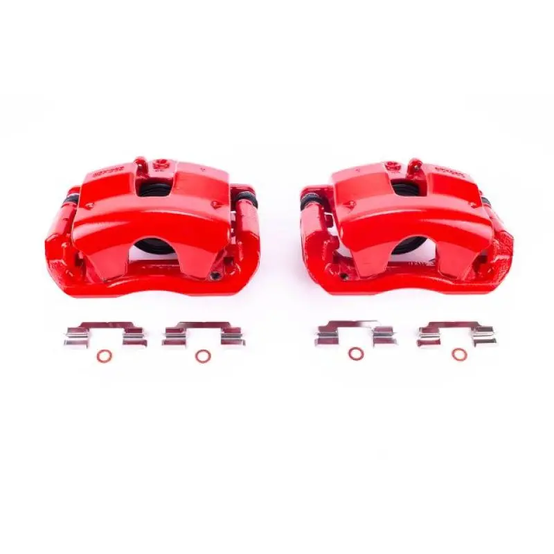 Power Stop 09-12 Mercedes-Benz C300 Front Red Calipers W/Brackets - Pair 1