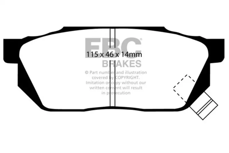 Ebc 84-87 Honda Civic Crx 1.5 Dx Ultimax2 Front Brake Pads 1