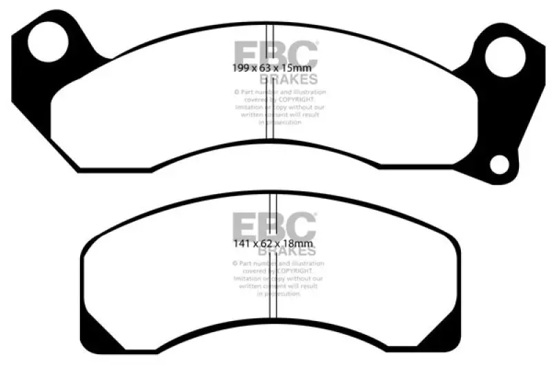 Ebc 87-91 Ford Country Squire 5.0 Ultimax2 Front Brake Pads 1