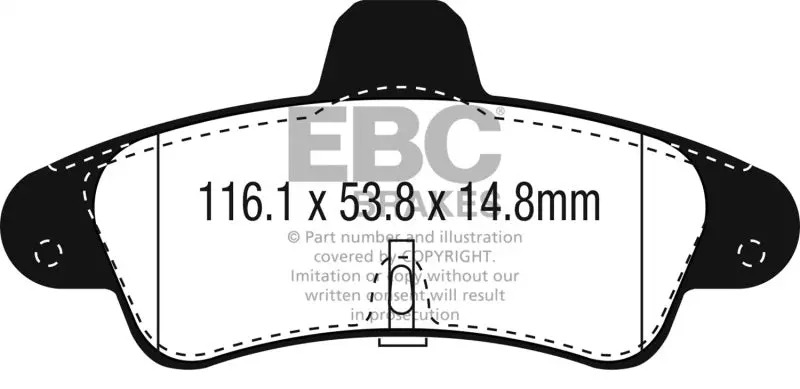Ebc 2001-2003 Mercury Cougar 2.0L Ultimax2 Rear Brake Pads 1
