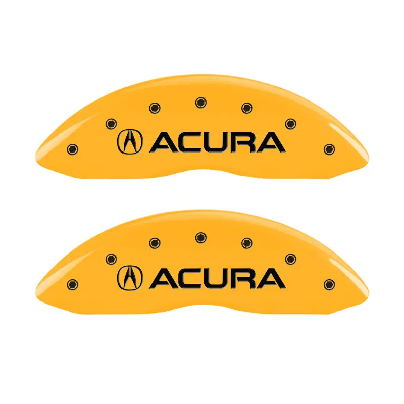 Mgp 4 Caliper Covers Engraved Front Acura Rear Mdx Yellow Finish Black Char 2019 Acura Mdx 1