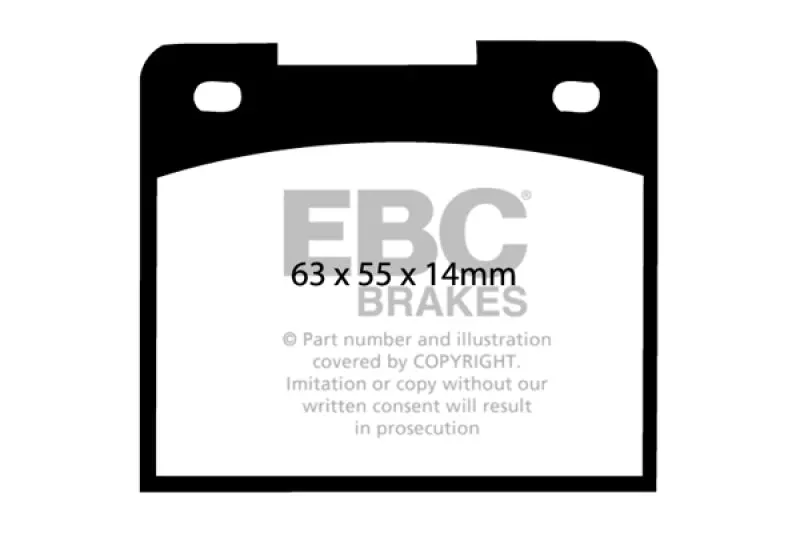 Ebc 64-66 Ford Cortina 1.2 Ultimax2 Front Brake Pads 1