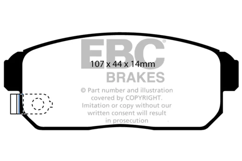 Ebc 02-03 Infiniti G20 2.0 Ultimax2 Rear Brake Pads 1