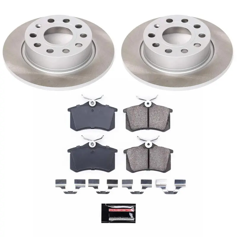Power Stop 12-18 Volkswagen Jetta Rear Semi-Coated Rotor Kit 1